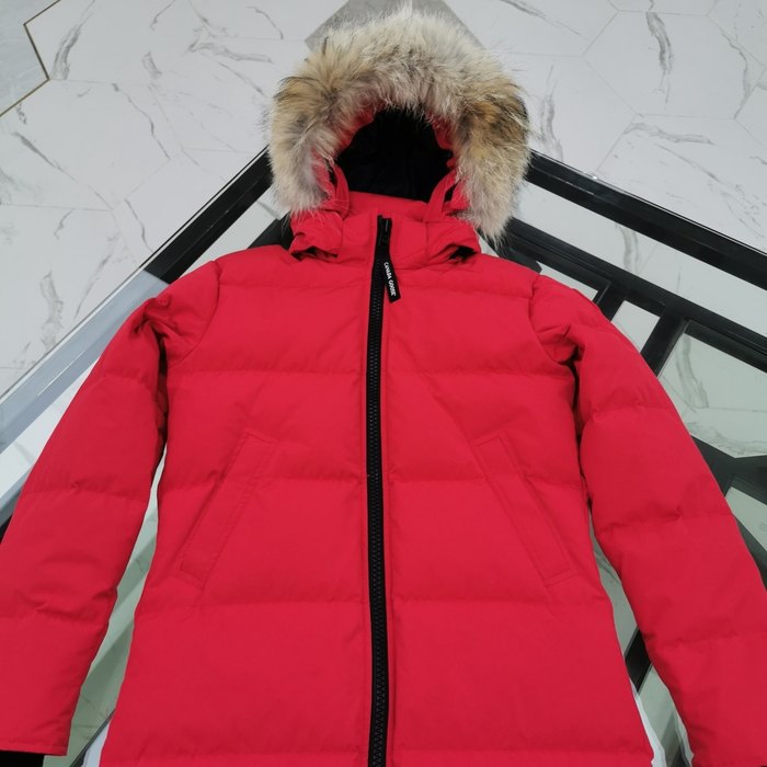 Yupoo Canada Goose puffer red fur hood Canada Goose down jacket puffer red fur hood Red 008