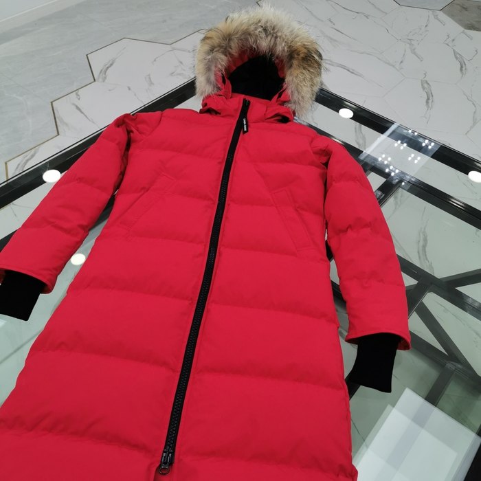 Yupoo Canada Goose puffer red fur hood Canada Goose down jacket puffer red fur hood Red 008