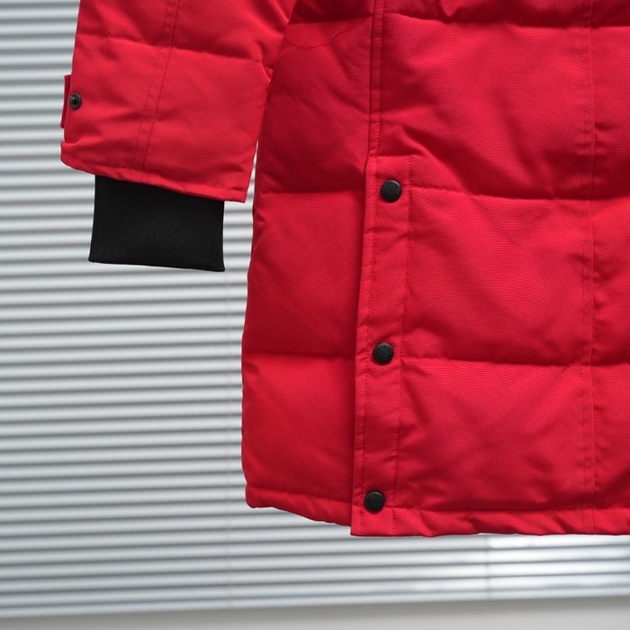 Yupoo Canada Goose puffer red fur hood Canada Goose down jacket puffer red fur hood Red 009