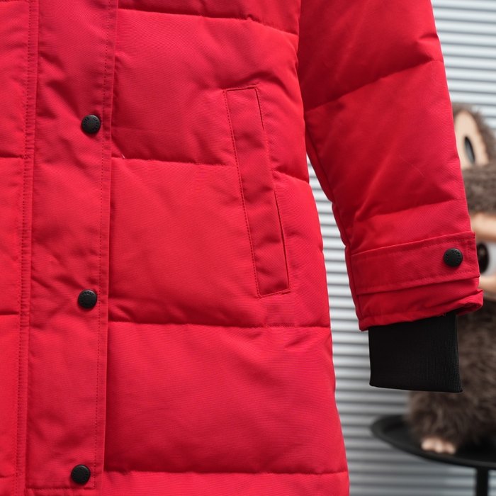 Yupoo Canada Goose puffer red fur hood Canada Goose down jacket puffer red fur hood Red 009