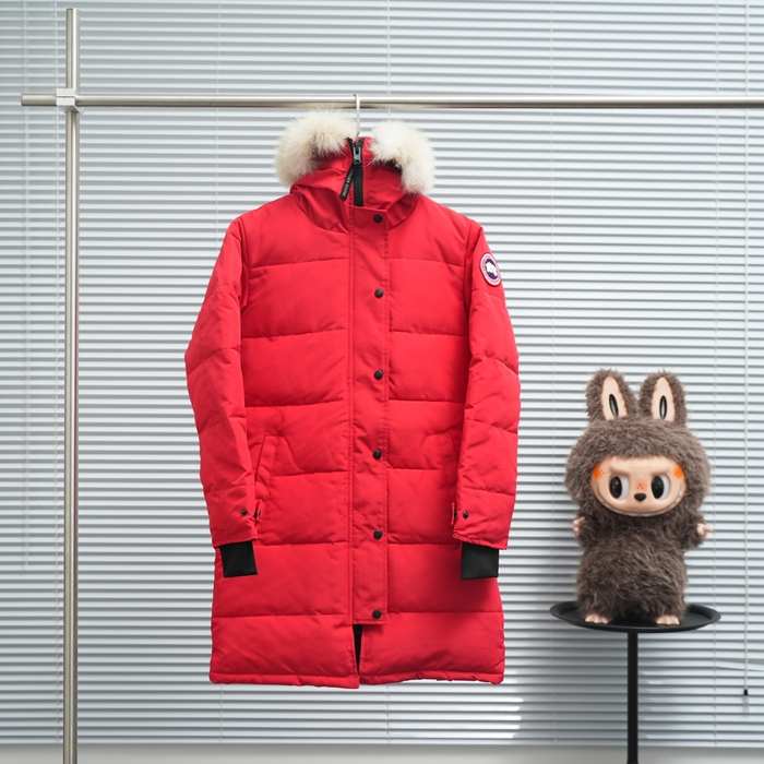 Yupoo Canada Goose puffer red fur hood Canada Goose down jacket puffer red fur hood Red 009