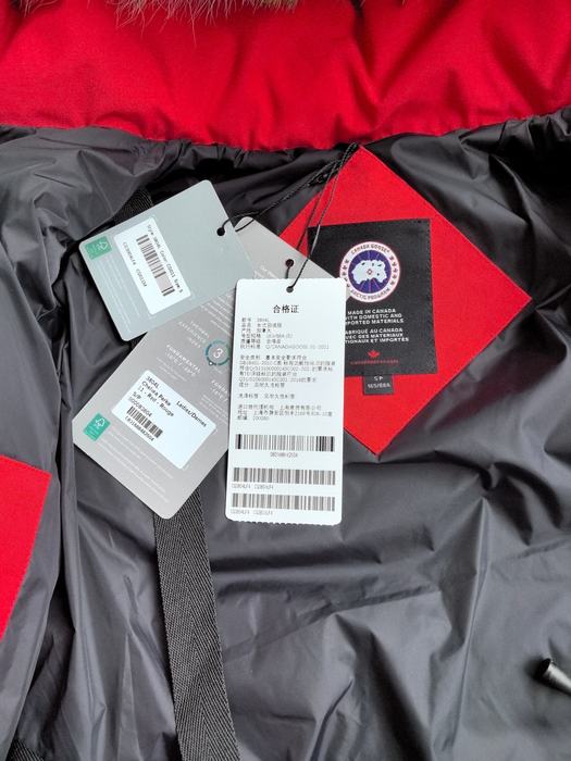 Yupoo Canada Goose puffer red fur hood Canada Goose down jacket puffer red fur hood Red 011