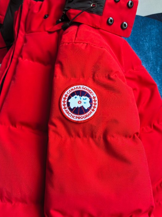 Yupoo Canada Goose puffer red fur hood Canada Goose down jacket puffer red fur hood Red 011