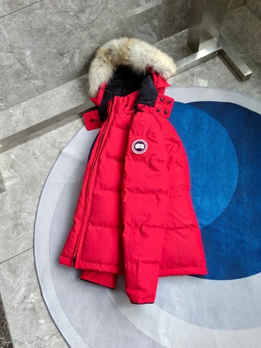 Yupoo Canada Goose puffer red fur hood Canada Goose down jacket puffer red fur hood Red 011