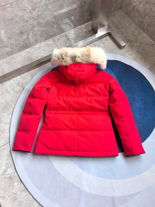 Yupoo Canada Goose puffer red fur hood Canada Goose down jacket puffer red fur hood Red 011