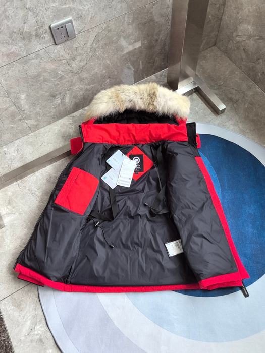 Yupoo Canada Goose puffer red fur hood Canada Goose down jacket puffer red fur hood Red 011