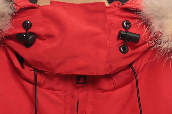 Yupoo Canada Goose puffer red fur hood Canada Goose down jacket puffer red fur hood Red 012