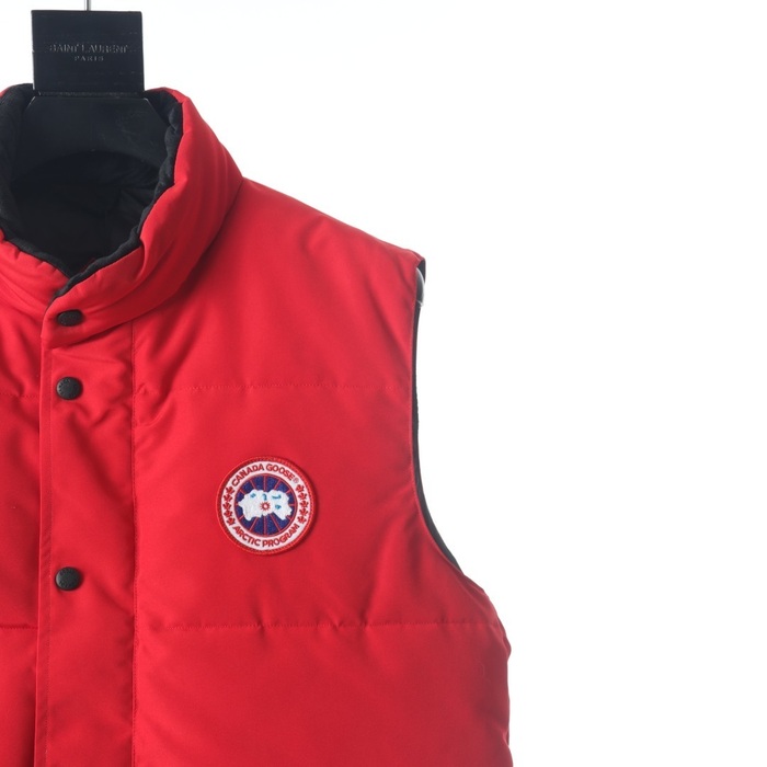 Yupoo Canada Goose puffer red logo patch Canada Goose down jacket puffer vest red patch Red
