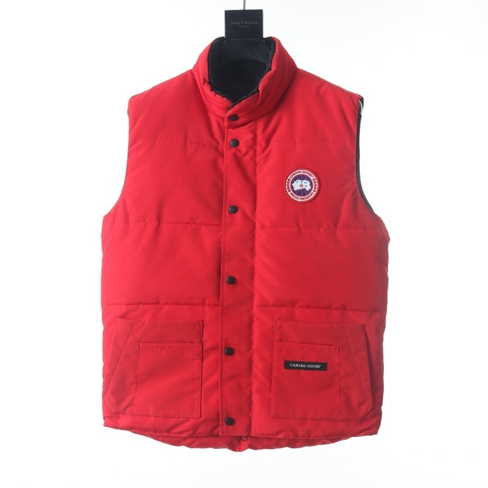 Yupoo Canada Goose puffer red logo patch Canada Goose down jacket puffer vest red patch Red