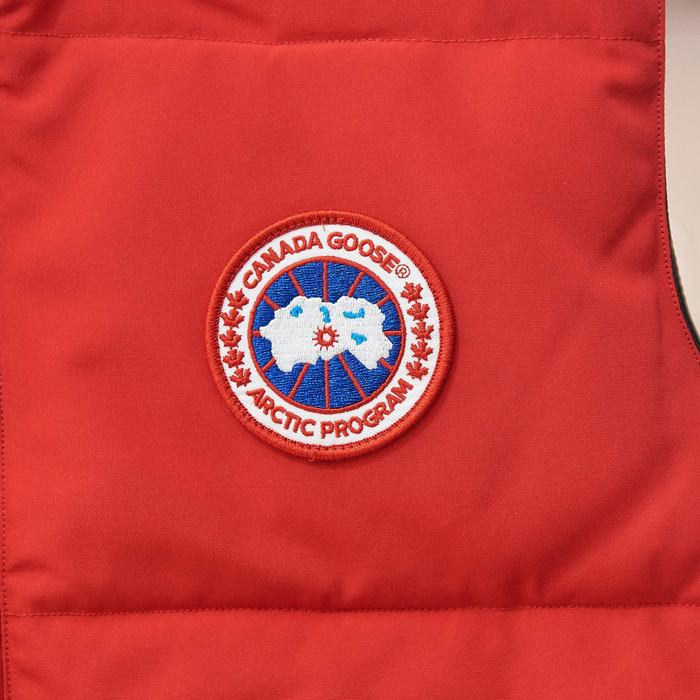 Yupoo Canada Goose puffer red patch vest Canada Goose down jacket puffer red patch vest Red 001