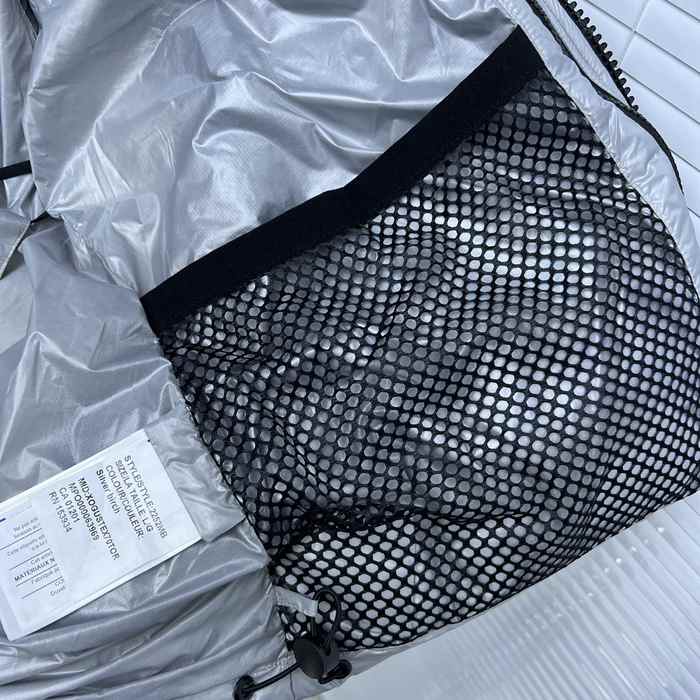 Yupoo Canada Goose puffer silver logo patch Canada Goose down jacket puffer silver badge Grey 014