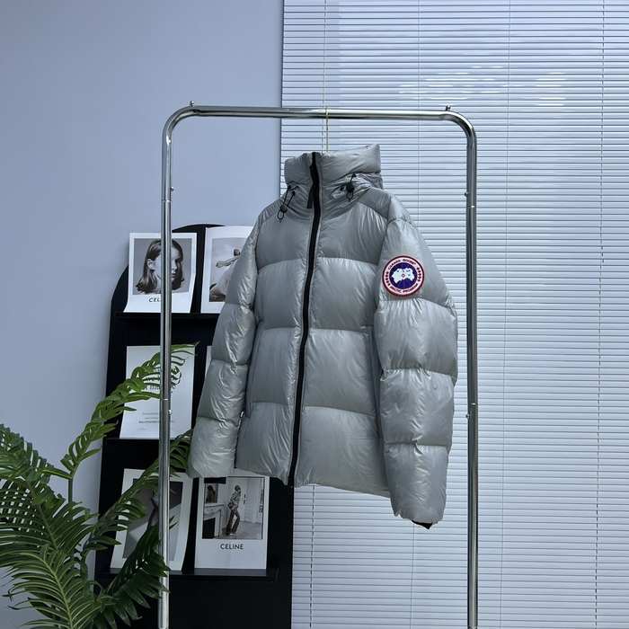 Yupoo Canada Goose puffer silver logo patch Canada Goose down jacket puffer silver badge Grey 014