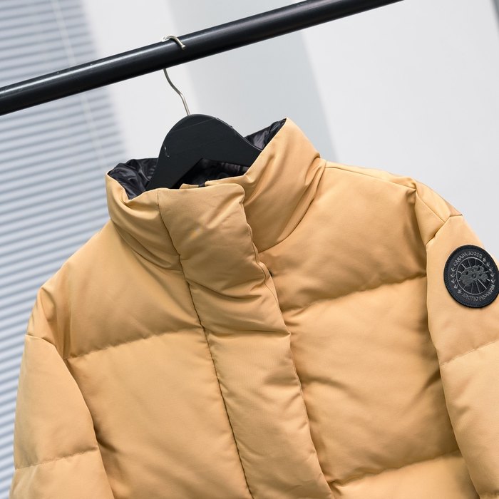 Yupoo Canada Goose puffer tan patch jacket Canada Goose down jacket puffer yellow badge patch Beige 005