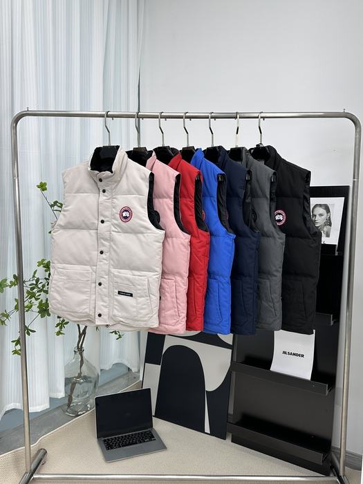 Yupoo Canada Goose puffer vest red zipper Canada Goose down jacket puffer vest various colors front pockets Blue 002