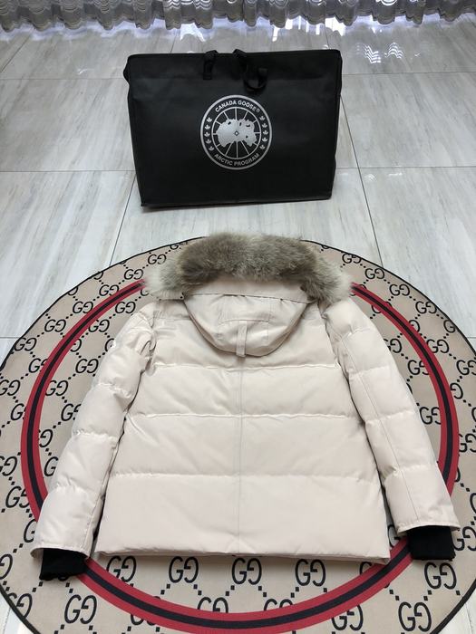 Yupoo Canada Goose puffer white fur hood Canada Goose down jacket puffer white fur hood Beige 004