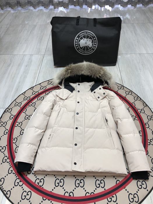 Yupoo Canada Goose puffer white fur hood Canada Goose down jacket puffer white fur hood Beige 004