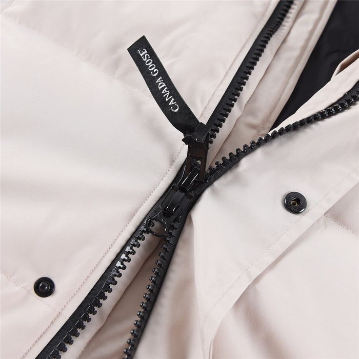 Yupoo Canada Goose puffer white fur hood Canada Goose down jacket puffer white fur hood Beige 015
