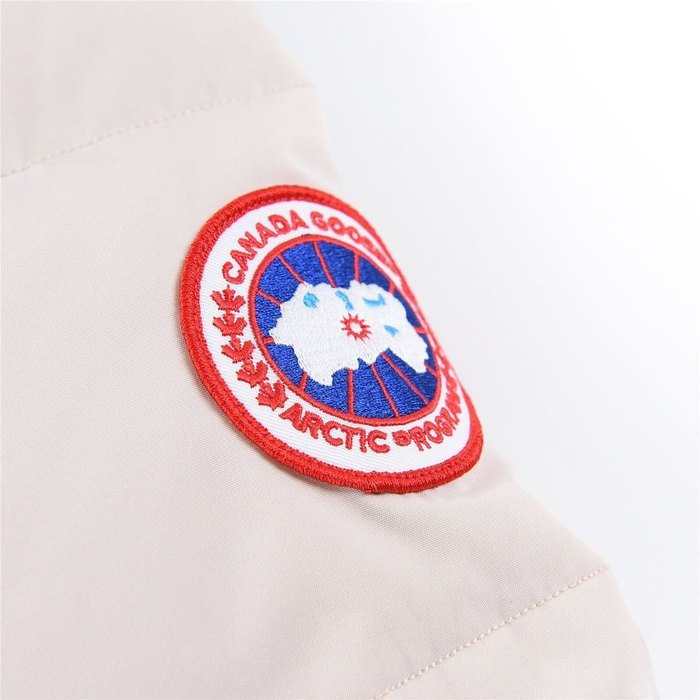 Yupoo Canada Goose puffer white fur hood Canada Goose down jacket puffer white fur hood Beige 015