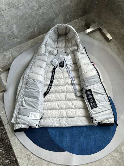 Yupoo Canada Goose puffer white hooded jacket Canada Goose down jacket puffer white hooded jacket Grey 005