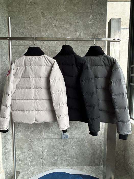 Yupoo Canada Goose puffer white patch Canada Goose down jacket puffer jacket grey logo Beige 010