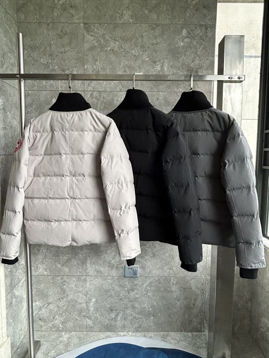 Yupoo Canada Goose puffer white patch Canada Goose down jacket puffer jacket grey logo Beige 010