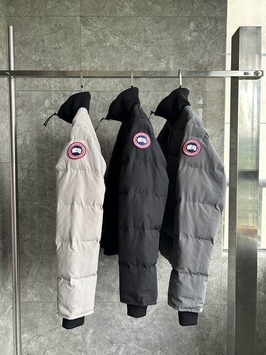 Yupoo Canada Goose puffer white patch Canada Goose down jacket puffer jacket grey logo Beige 010