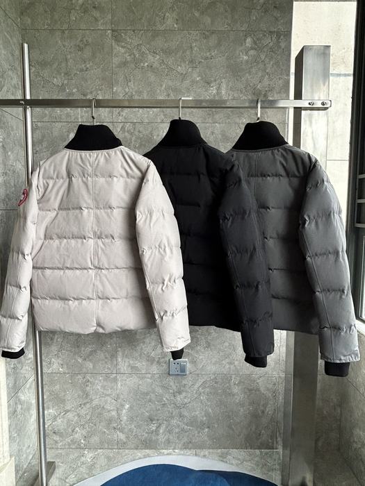 Yupoo Canada Goose puffer white patch Canada Goose down jacket puffer jacket grey logo Beige 010