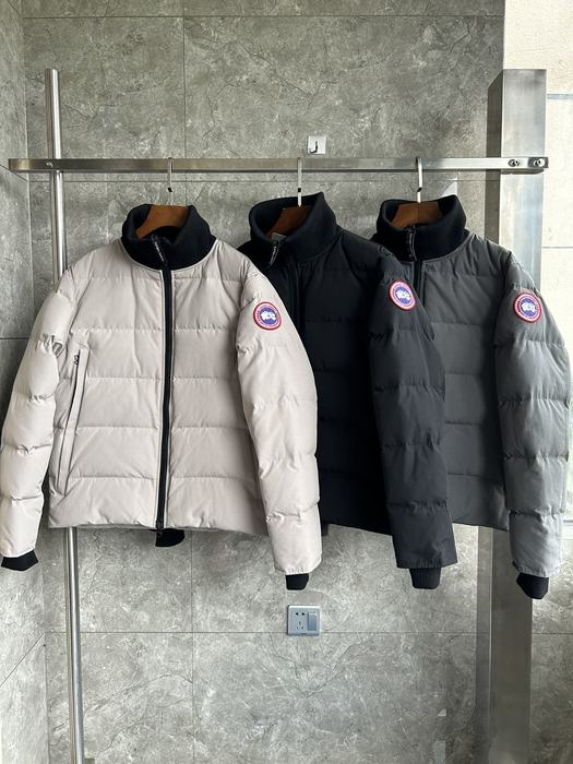 Yupoo Canada Goose puffer white patch Canada Goose down jacket puffer jacket grey logo Beige 010