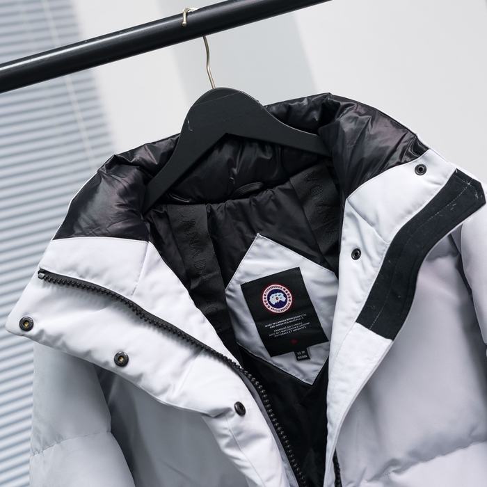 Yupoo Canada Goose puffer white quilted jacket Canada Goose down jacket puffer white patch jacket White 003