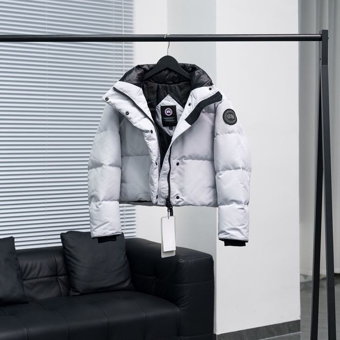 Yupoo Canada Goose puffer white quilted jacket Canada Goose down jacket puffer white patch jacket White 003