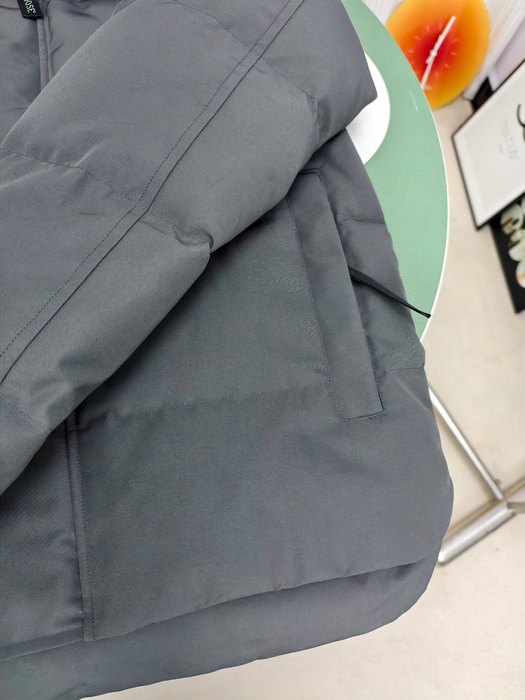 Yupoo Canada Goose unknown hat Canada Goose down jacket puffer black hooded jacket Grey 012