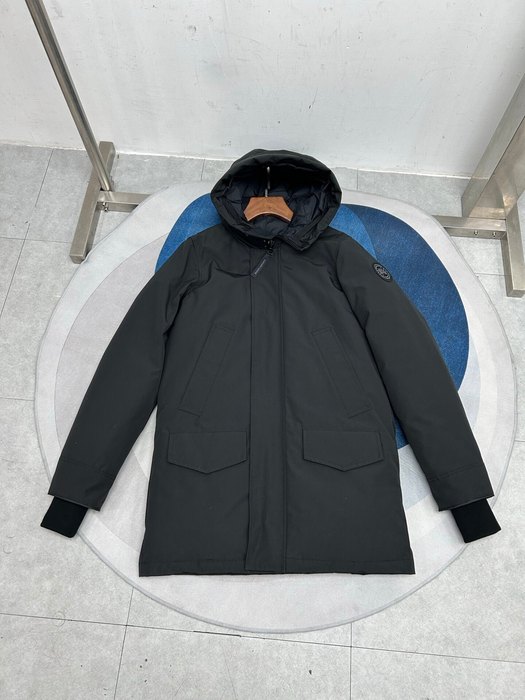 Yupoo Canada Goose winter black fur hood Canada Goose down jacket hooded black fur trim parka Black 018