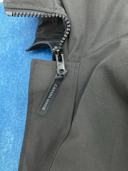 Yupoo Canada Goose winter black fur hood Canada Goose down jacket hooded black fur trim parka Black 018