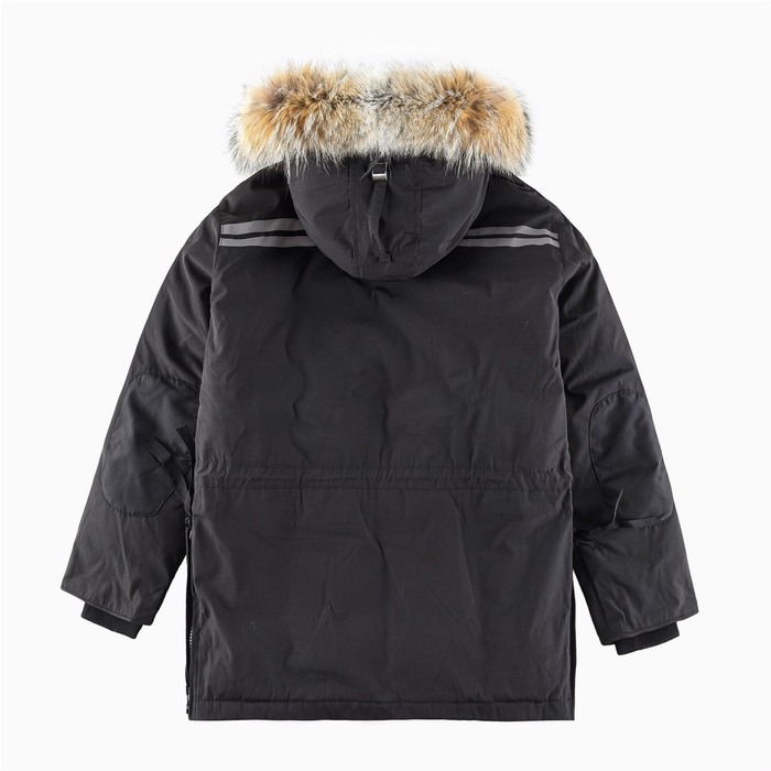 Yupoo Canada Goose winter black fur hood Canada Goose down jacket parka black fur hood Black 054