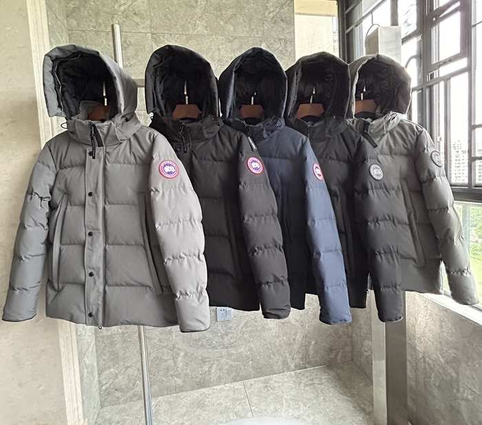 Yupoo Canada Goose winter black hooded cap Canada Goose down jacket beanie black pompom Grey 006