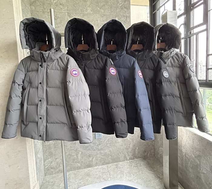 Yupoo Canada Goose winter black hooded cap Canada Goose down jacket beanie black pompom Grey 006