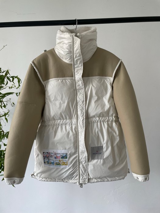 Clothing Escaut puffer jacket with fleece sleeves Beige