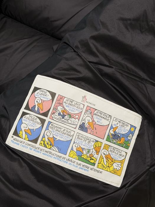 Clothing Moncler 2025 A line oversized fur collar down jacket Black