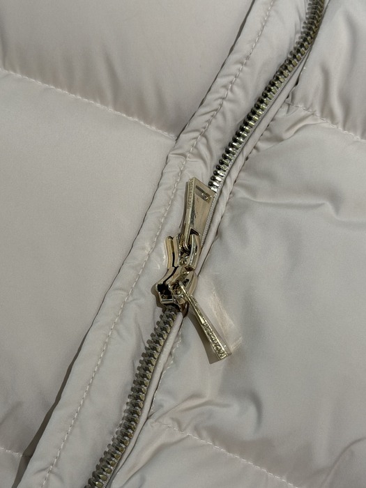 Clothing Moncler A line down jacket with fur collar Beige