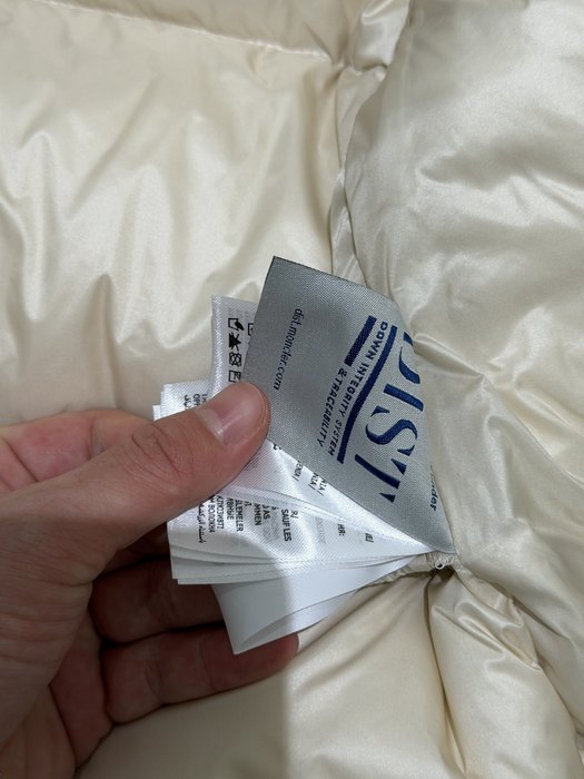 Clothing Moncler A line down jacket with fur collar Beige