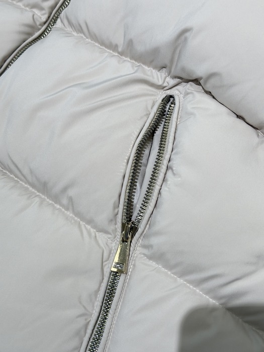 Clothing Moncler A line down jacket with fur collar Beige