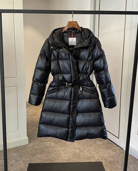 Clothing Moncler Bellevue long down coat Black