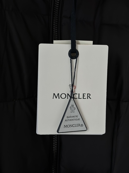 Clothing Moncler Boed long down coat with fur collar Navy