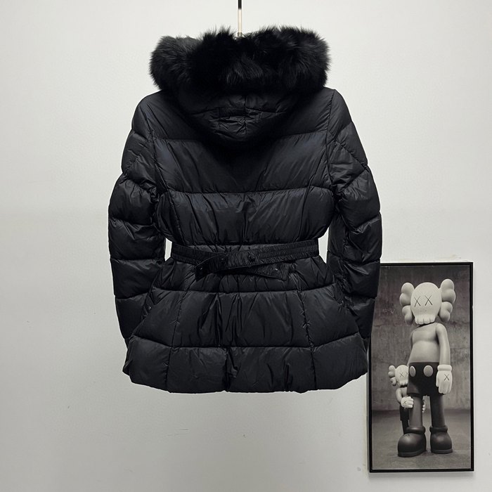 Clothing Moncler Boed padded coat with fur collar Black