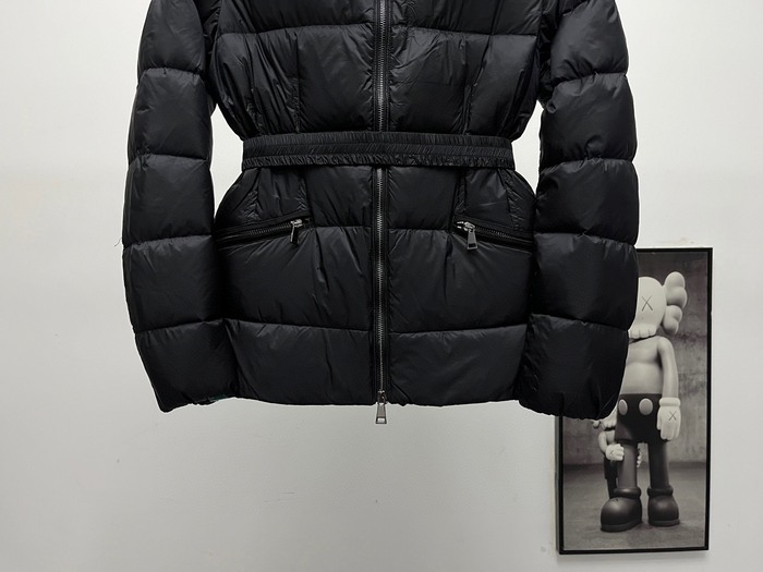 Clothing Moncler Boed padded coat with fur collar Black