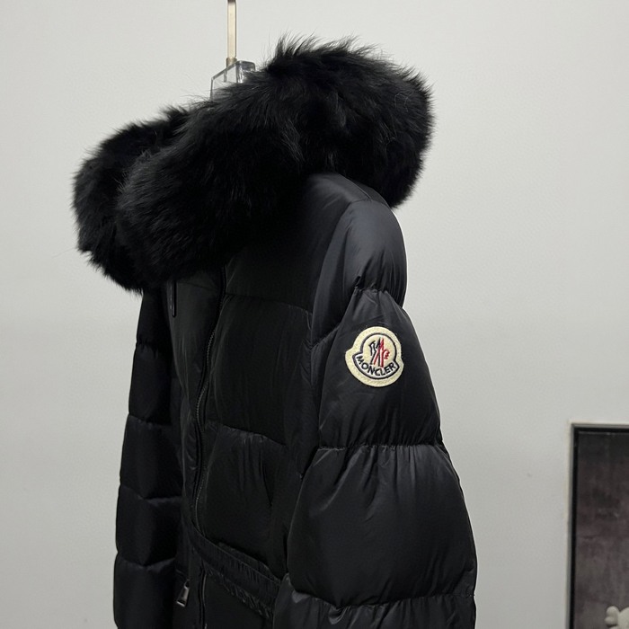 Clothing Moncler Boed padded coat with fur collar Black