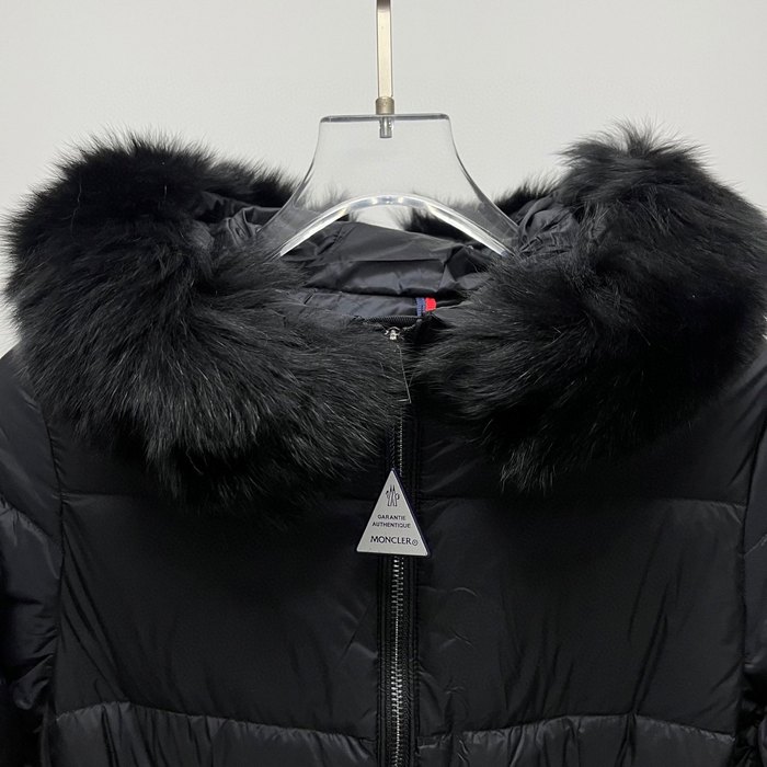 Clothing Moncler Boed padded coat with fur collar Black