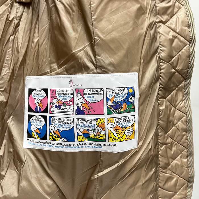 Clothing Moncler Boed puffer jacket with fur collar Beige