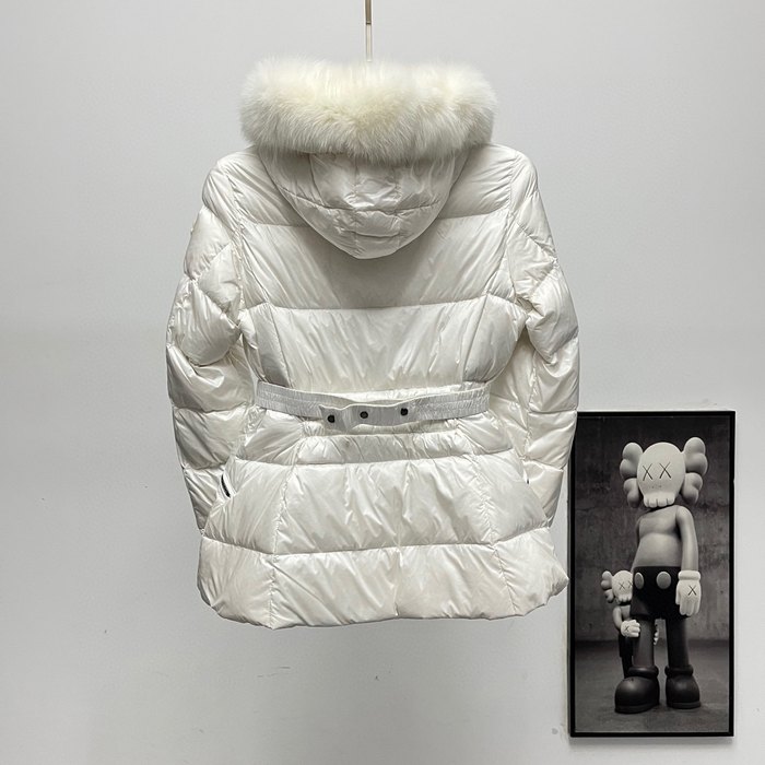 Clothing Moncler Boed puffer jacket with fur collar White