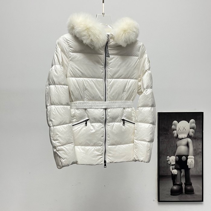 Clothing Moncler Boed puffer jacket with fur collar White